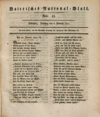 Baierisches National-Blatt Dienstag 6. Februar 1821