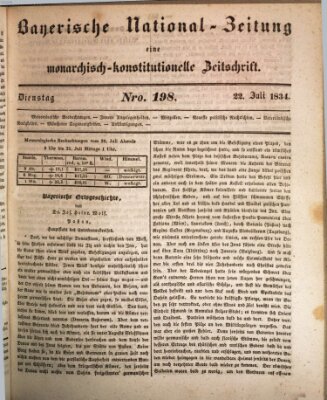 Bayerische National-Zeitung Dienstag 22. Juli 1834