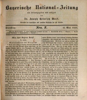 Bayerische National-Zeitung Dienstag 12. Mai 1835