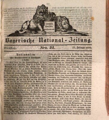 Bayerische National-Zeitung Dienstag 23. Februar 1836