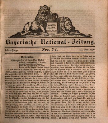 Bayerische National-Zeitung Dienstag 10. Mai 1836