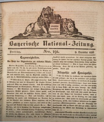 Bayerische National-Zeitung Freitag 9. Dezember 1836