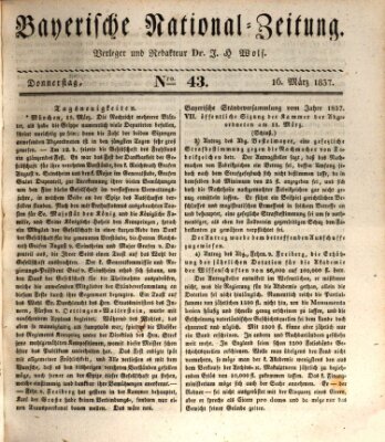 Bayerische National-Zeitung Donnerstag 16. März 1837