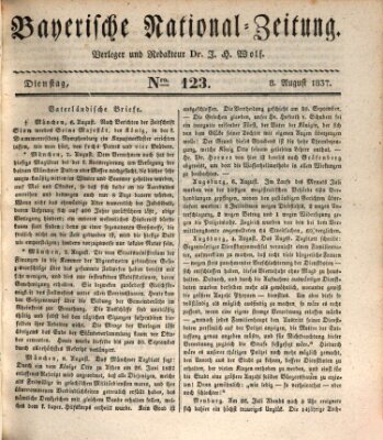 Bayerische National-Zeitung Dienstag 8. August 1837