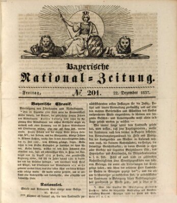Bayerische National-Zeitung Freitag 22. Dezember 1837