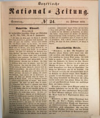 Bayerische National-Zeitung Sonntag 11. Februar 1838