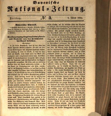 Bayerische National-Zeitung Freitag 4. Januar 1839