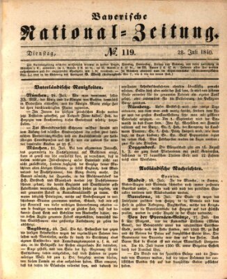 Bayerische National-Zeitung Dienstag 28. Juli 1840