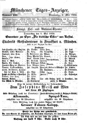 Münchener Tages-Anzeiger Donnerstag 6. Mai 1852