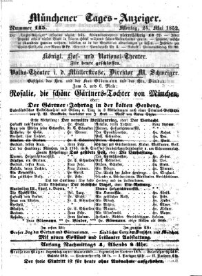 Münchener Tages-Anzeiger Montag 24. Mai 1852