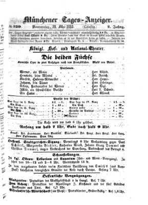 Münchener Tages-Anzeiger Donnerstag 19. Mai 1853