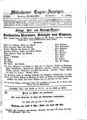 Münchener Tages-Anzeiger Sonntag 29. Mai 1853