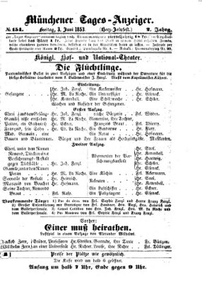 Münchener Tages-Anzeiger Freitag 3. Juni 1853