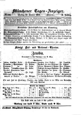 Münchener Tages-Anzeiger Freitag 13. Januar 1854