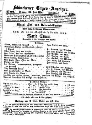 Münchener Tages-Anzeiger Sonntag 23. Juli 1854