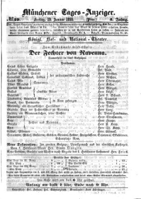 Münchener Tages-Anzeiger Freitag 19. Januar 1855