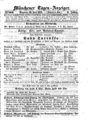 Münchener Tages-Anzeiger Dienstag 12. Juni 1855