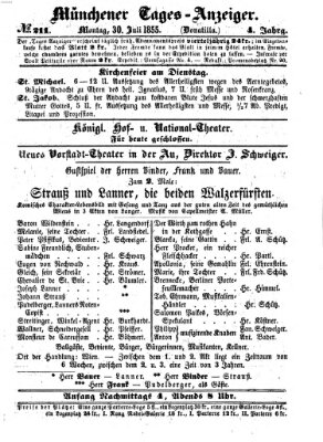 Münchener Tages-Anzeiger Montag 30. Juli 1855