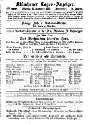 Münchener Tages-Anzeiger Montag 17. September 1855
