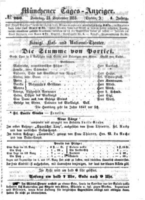 Münchener Tages-Anzeiger Sonntag 23. September 1855