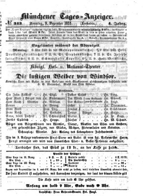 Münchener Tages-Anzeiger Sonntag 9. Dezember 1855