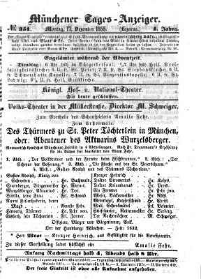 Münchener Tages-Anzeiger Montag 17. Dezember 1855
