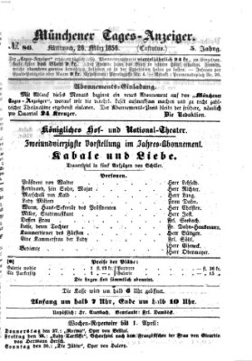 Münchener Tages-Anzeiger Mittwoch 26. März 1856