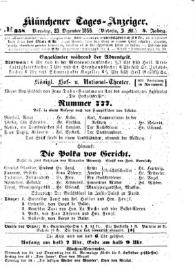 Münchener Tages-Anzeiger Dienstag 23. Dezember 1856