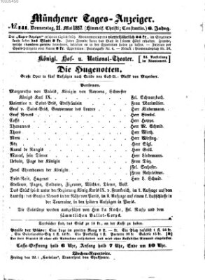 Münchener Tages-Anzeiger Donnerstag 21. Mai 1857