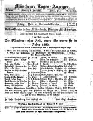 Münchener Tages-Anzeiger Montag 6. Juli 1857