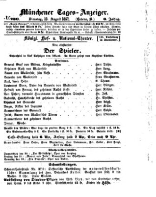 Münchener Tages-Anzeiger Dienstag 18. August 1857