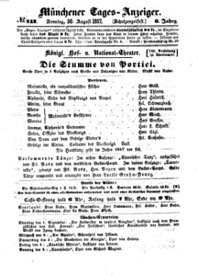 Münchener Tages-Anzeiger Sonntag 30. August 1857