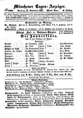 Münchener Tages-Anzeiger Sonntag 13. September 1857
