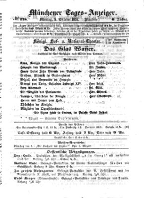 Münchener Tages-Anzeiger Montag 5. Oktober 1857