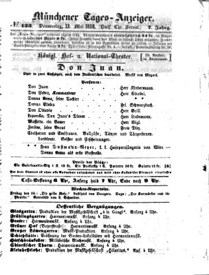 Münchener Tages-Anzeiger Donnerstag 13. Mai 1858