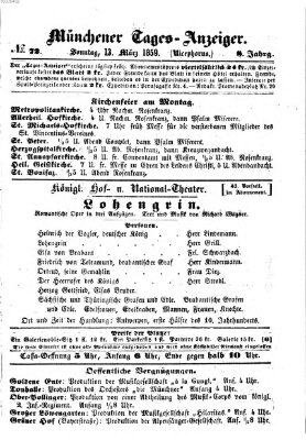 Münchener Tages-Anzeiger Sonntag 13. März 1859