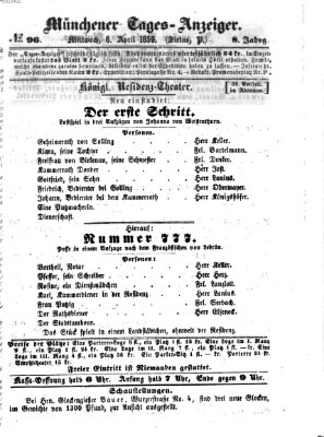 Münchener Tages-Anzeiger Mittwoch 6. April 1859