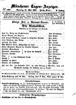Münchener Tages-Anzeiger Dienstag 17. Mai 1859