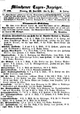 Münchener Tages-Anzeiger Dienstag 28. Juni 1859