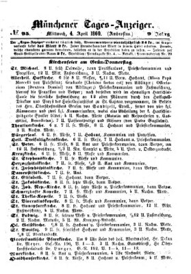 Münchener Tages-Anzeiger Mittwoch 4. April 1860