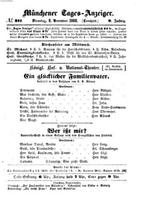 Münchener Tages-Anzeiger Dienstag 6. November 1860
