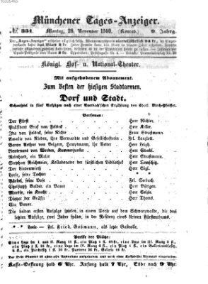 Münchener Tages-Anzeiger Montag 26. November 1860