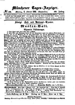 Münchener Tages-Anzeiger Montag 11. Februar 1861