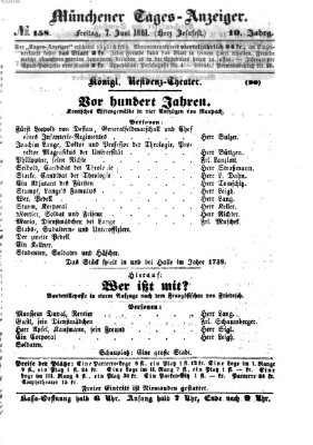 Münchener Tages-Anzeiger Freitag 7. Juni 1861
