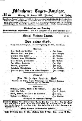 Münchener Tages-Anzeiger Montag 13. Januar 1862