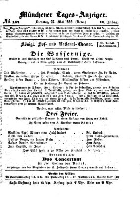 Münchener Tages-Anzeiger Dienstag 27. Mai 1862