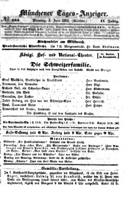 Münchener Tages-Anzeiger Dienstag 3. Juni 1862