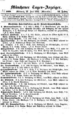 Münchener Tages-Anzeiger Mittwoch 18. Juni 1862