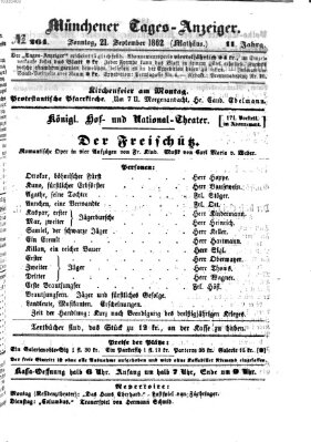 Münchener Tages-Anzeiger Sonntag 21. September 1862