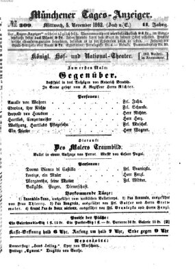 Münchener Tages-Anzeiger Mittwoch 5. November 1862